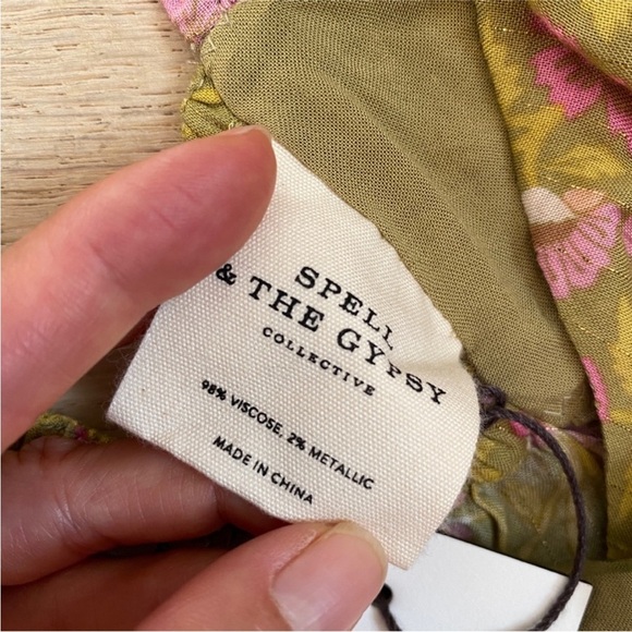 Spell & the Gypsy floral bohemian dahlia top on bronze NEW - Picture 6 of 7